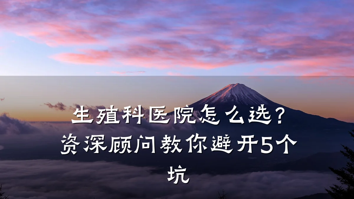 生殖科医院怎么选?资深顾问教你避开5个坑