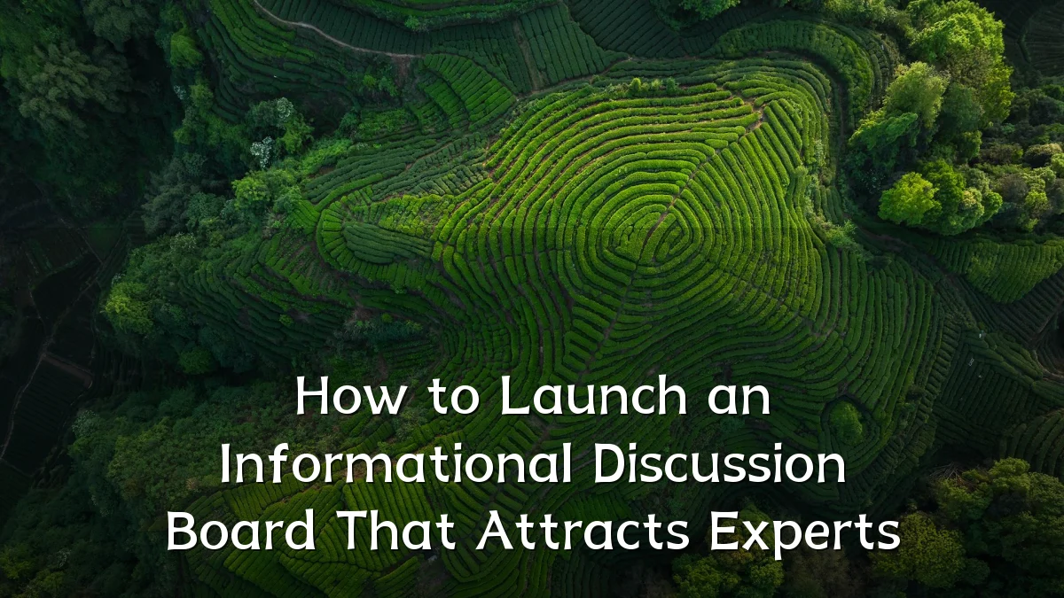 How to Launch an Informational Discussion Board That Attracts Experts