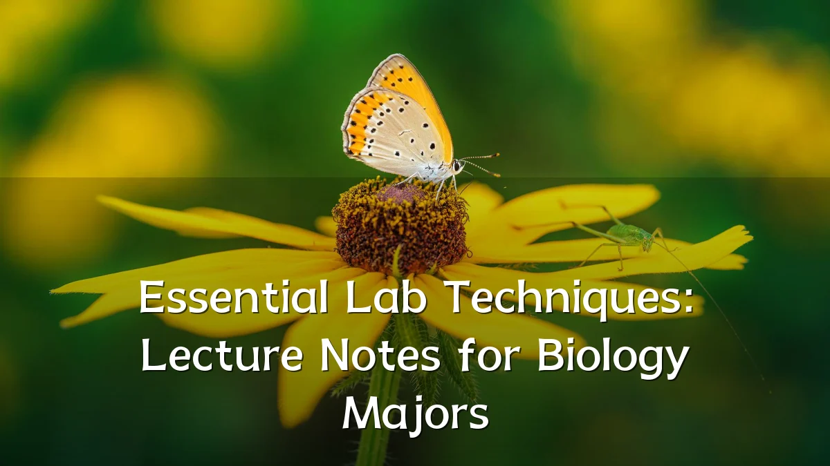 Essential Lab Techniques: Lecture Notes for Biology Majors