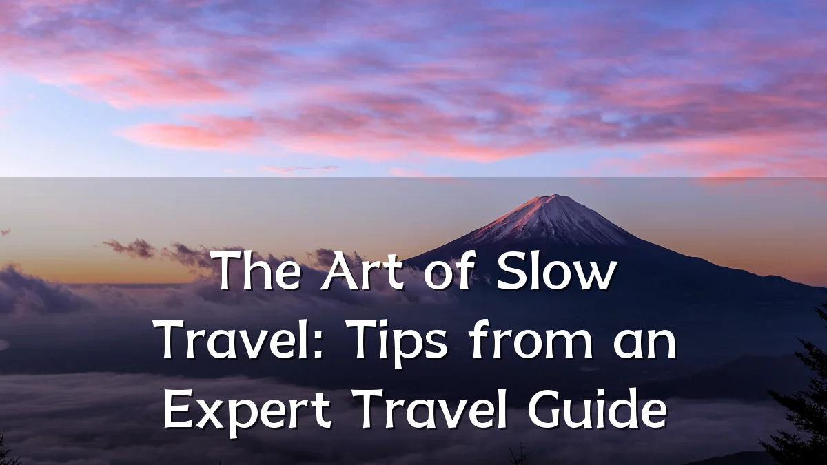 The Art of Slow Travel: Tips from an Expert Travel Guide