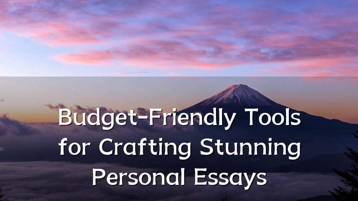 Budget-Friendly Tools for Crafting Stunning Personal Essays