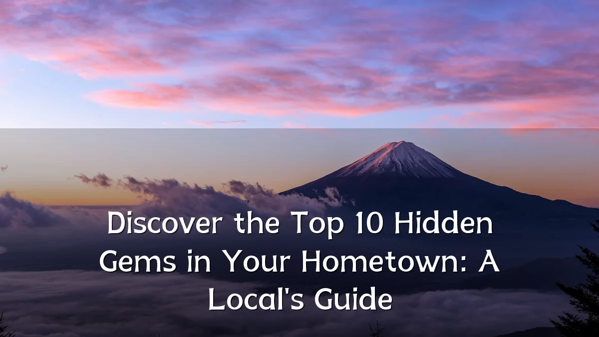 Discover the Top 10 Hidden Gems in Your Hometown: A Local's Guide