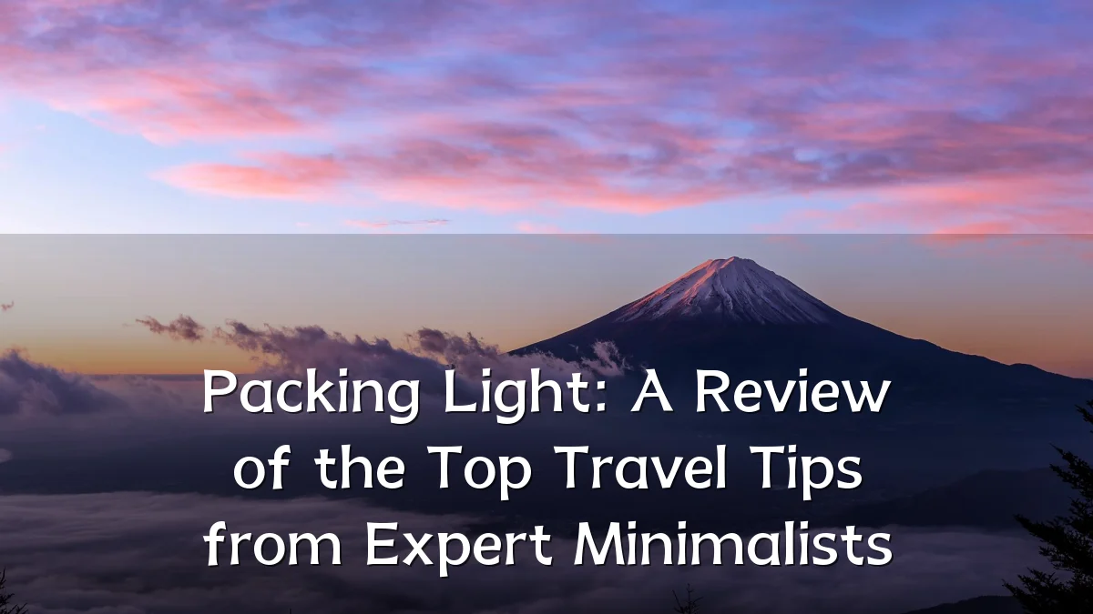 Packing Light: A Review of the Top Travel Tips from Expert Minimalists