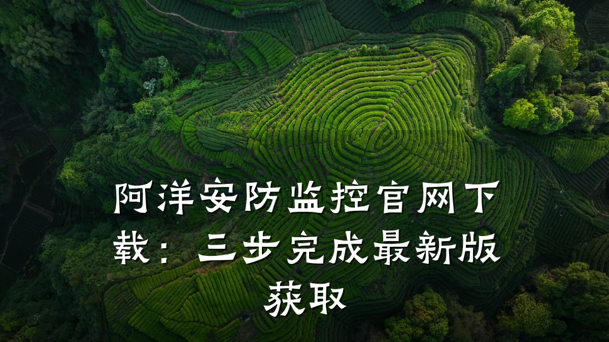 阿洋安防监控官网下载：三步完成最新版获取